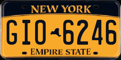 NY license plate GIO6246