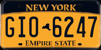 NY license plate GIO6247
