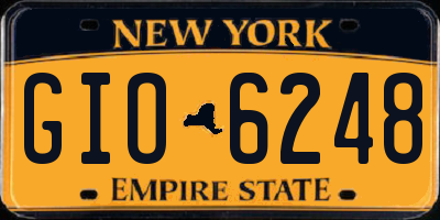 NY license plate GIO6248
