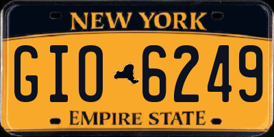 NY license plate GIO6249