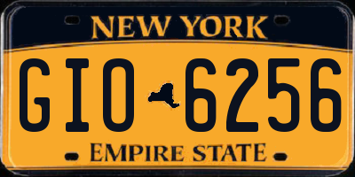 NY license plate GIO6256