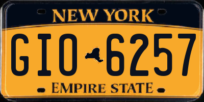 NY license plate GIO6257