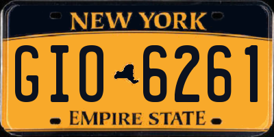 NY license plate GIO6261