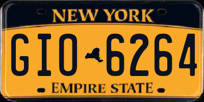 NY license plate GIO6264