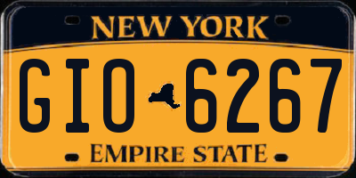 NY license plate GIO6267