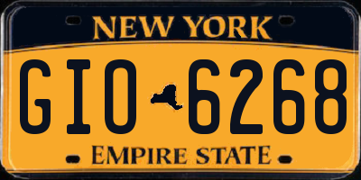 NY license plate GIO6268