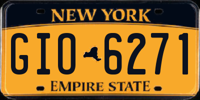 NY license plate GIO6271