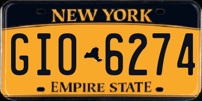 NY license plate GIO6274