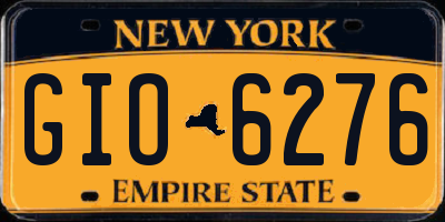 NY license plate GIO6276