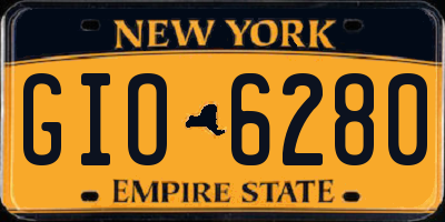 NY license plate GIO6280