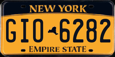 NY license plate GIO6282