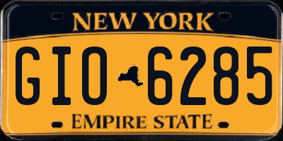 NY license plate GIO6285
