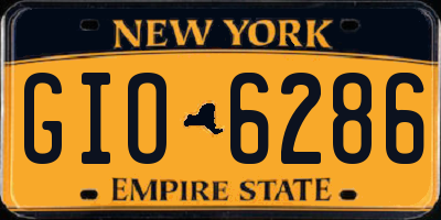 NY license plate GIO6286