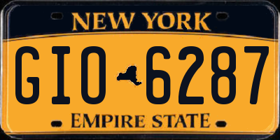 NY license plate GIO6287