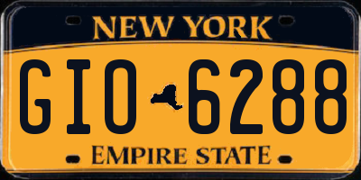 NY license plate GIO6288