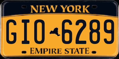 NY license plate GIO6289