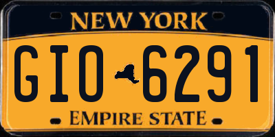 NY license plate GIO6291