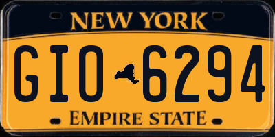 NY license plate GIO6294
