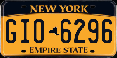 NY license plate GIO6296