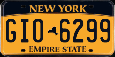 NY license plate GIO6299
