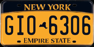 NY license plate GIO6306