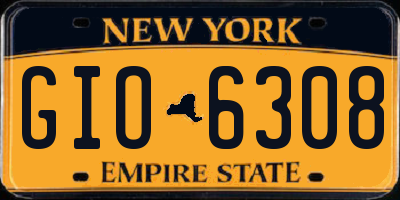 NY license plate GIO6308