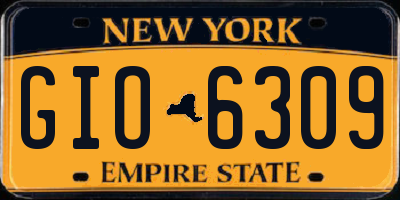 NY license plate GIO6309