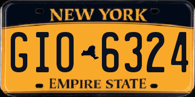 NY license plate GIO6324