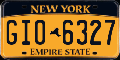 NY license plate GIO6327