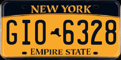 NY license plate GIO6328