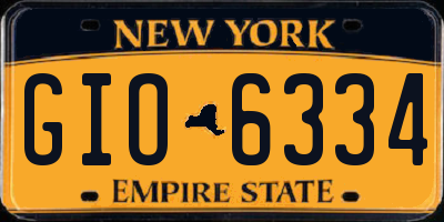 NY license plate GIO6334