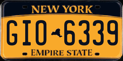 NY license plate GIO6339