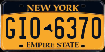 NY license plate GIO6370