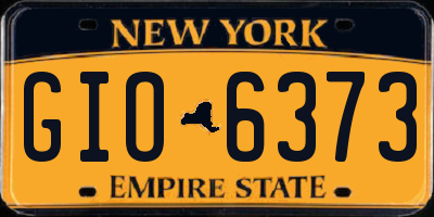NY license plate GIO6373