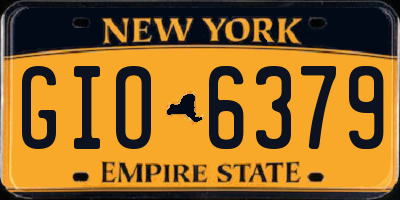 NY license plate GIO6379