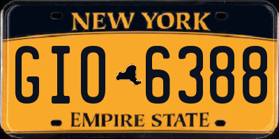 NY license plate GIO6388