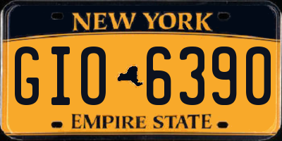 NY license plate GIO6390
