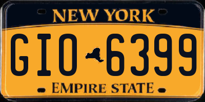 NY license plate GIO6399