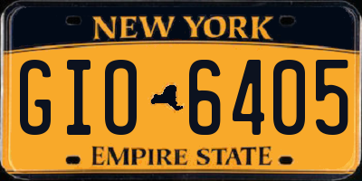 NY license plate GIO6405