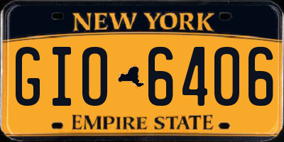 NY license plate GIO6406