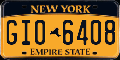 NY license plate GIO6408
