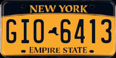 NY license plate GIO6413