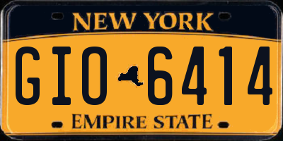 NY license plate GIO6414