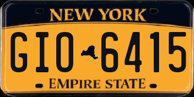 NY license plate GIO6415