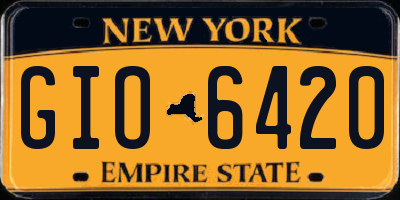 NY license plate GIO6420