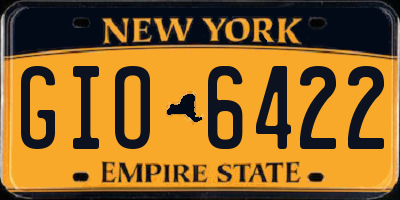 NY license plate GIO6422