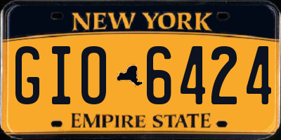 NY license plate GIO6424