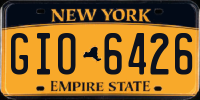NY license plate GIO6426
