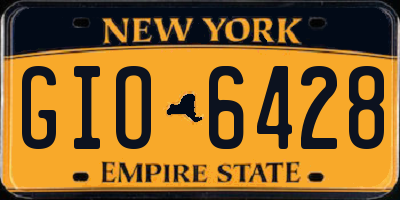 NY license plate GIO6428