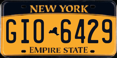 NY license plate GIO6429